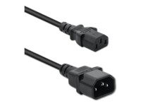 Qoltec Strøm IEC 60320 C14 Power IEC 60320 C13 Sort 1m Strømkabel