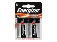 Energizer Alkaline Power D-type Standardbatterier 2