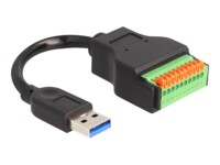 Delock USB-adapterkabel 15cm Sort Grøn
