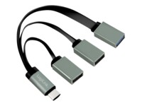 LogiLink USB-C hub, 3-Port Sort Grå