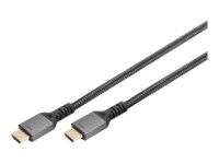 DIGITUS HDMI-kabel med Ethernet 1m Sort