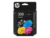HP 308 Sort Gul Cyan Magenta Blæk