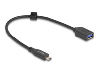 Delock USB Type-C kabel 25cm Sort