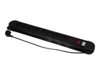 Maclean MCE11 Stikdåse 8-stik Sort 1.5m