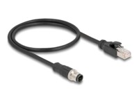 DeLOCK CAT 5e S/FTP 50cm Netværkskabel Sort