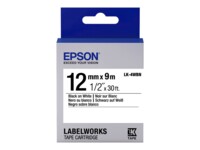 Epson LabelWorks LK-4WBN Mærkattape (1,2 cm x 9 m) 1kassette(r) C53S654021