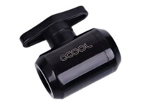 Alphacool Eiszapfen 2-way ball valve G1/4 Manuel boldventil til flydende kølesystem 1-pack Sort