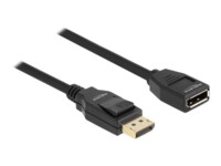 Delock DisplayPort forlængerkabel 3m Sort