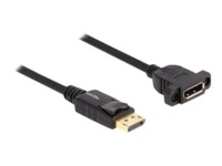 Delock DisplayPort kabel 1m Sort