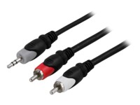 DELTACO Audiokabel 2m