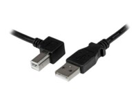 StarTech.com 2m USB 2.0 A to Left Angle B Cable Cord - 2 m USB Printer Cable - Left Angle USB B Cable - 1x USB A (M), 1x USB B (M) (USBAB2ML) USB-kabel 2m Sort