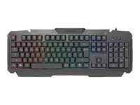 LogiLink Gaming Combination Set Tastatur, mus og musepudesæt Membran RGB-regnbue Kabling