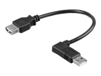 goobay USB forlængerkabel 15cm Sort