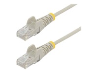 StarTech.com 2.5m Slim LSZH CAT6 Ethernet Cable, 10 Gigabit Snagless RJ45 100W PoE Patch Cord, CAT 6 10GbE UTP Network Cable w/Strain Relief, Grey, Fluke Tested/ETL, Low Smoke Zero Halogen - Category 6 - 28AWG (N6PAT250CMGRS) CAT 6 2.5m Patchkabel Grey