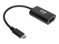 Eaton Tripp Lite Series USB C to DisplayPort Video Adapter Converter 4K x 2K @ 60Hz, Black, USB Type C to DP, USB-C, USB Type-C 6in Ekstern videoadapter