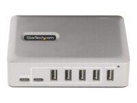 StarTech.com 7-Port USB-C Hub, 5x USB-A + 2x USB-C, Self-Powered w/ 65W Power Supply, USB 3.1 10Gbps Hub w/ BC1.2 Charging, Desktop/Laptop USB Hub 3ft Locking USB-IF Certified Cable - USB Expansion Hub (10G5A2CS-USB-C-HUB) Hub 7 porte USB