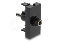 Delock Easy 45 Module DC 5.5 x 2.1 mm female to DC 5.5 x 2.1 mm male black