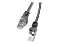 Lanberg CAT 6 Foldet uskærmet snoet par (F/UTP) 1m Patchkabel Sort RAL 9004