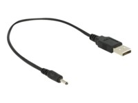 Delock USB / strøm kabel 27cm Sort
