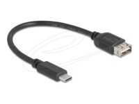 Delock USB Type-C kabel 20cm Sort