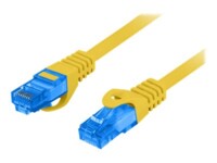 Lanberg CAT 6a Kabel med afskærmning med folie og kobberfletning (SFTP 50cm Patchkabel Yellow RAL 1016