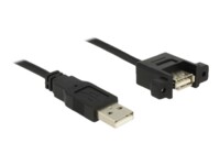 Delock USB forlængerkabel 25cm Sort
