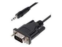 StarTech.com 3ft (1m) DB9 to 3.5mm Serial Cable for Serial Device Configuration, RS232 DB9 Male to 3.5mm Cable for Calibrating Projectors, Digital Signage, and/or TVs via Audio Jack - Al-Mylar EMI Shielding (9M351M-RS232-CABLE) Serielt kabel 1m Sort