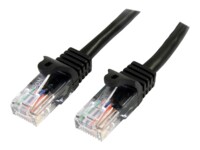StarTech.com 3m Black Cat5e / Cat 5 Snagless Patch Cable CAT 5e Ikke afskærmet parsnoet (UTP) 3m Patchkabel Sort