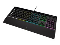 CORSAIR Gaming K55 RGB PRO Tastatur Gummitrykknap RGB/16,8 millioner farver Kabling Nordisk