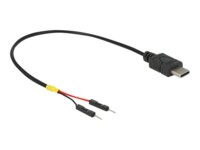 Delock USB / strøm kabel 20cm Sort