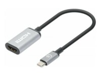 Manhattan Videoadapterkabel HDMI / USB 15cm Sort