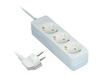 REV Stikdåse 3-stik 16A Hvid 1.4m