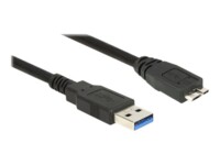 Delock USB-kabel 1m Sort