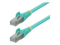StarTech.com 1.5m CAT6a Cable - Aqua - Low Smoke Zero Halogen (LSZH) - 10GbE 500MHz 100W ++ Snagless RJ-45 w/Strain Reliefs S/FTP Network Patch Cord CAT 6a S/FTP 1.5m Patchkabel Akvamarin