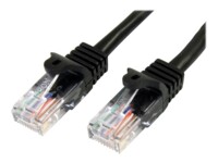 StarTech.com 1m Black Cat5e / Cat 5 Snagless Patch Cable CAT 5e Ikke afskærmet parsnoet (UTP) 1m Patchkabel Sort