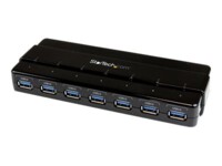 StarTech.com 7 Port USB 3.0 Hub - Up To 5 Gbps - 7 x USB - Universal Multi Port USB Extender for Your Desktop - USB Powered (ST7300USB3B) Sort