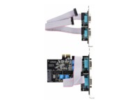 StarTech.com 4-Port Serial PCIe Card, Quad-Port PCI Express to RS232/RS422/RS485 (DB9) Serial Card, Low-Profile Bracket Incl., 16C1050 UART, TAA-Compliant, For Windows/Linux, TAA Compliant - Level-4 ESD Protection (PS74ADF-SERIAL-CARD) Seriel adapter PCI 