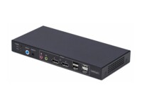 StarTech.com 2-Port Dual-Monitor DP KVM Switch w/Video Matrix, 4K 60Hz KVM / audio / USB switch