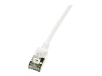 LogiLink Ultraflex SlimLine CAT 6a Shielded PIMF 0.5m Patchkabel Hvid RAL 9010