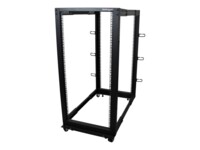 StarTech.com 25U Open Frame Server Rack - 4 Post Adjustable Depth (22' to 40') Network Equipment Rack w/ Casters/ Levelers/ Cable Management (4POSTRACK25U) Rack Sort