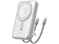 Powerbank Dudao K29 10000mAh PD 20W z MagSafe z metalowa obudowa, podstawka i wbudowanymi kablami USB-C/Lightning