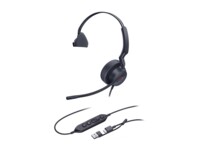 Yealink UH44 Mono Kablet Høretelefoner Sort