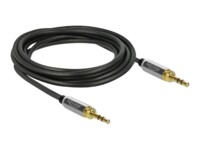 Delock Audiokabel 3m Sort