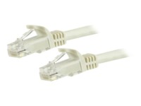 StarTech.com 15m CAT6 Cable - White Snagless CAT 6 Wire - 100W RJ45 UTP 650MHz Category 6 Network Patch Cord UL/TIA (N6PATC15MWH) CAT 6 Ikke afskærmet parsnoet (UTP) 15m Patchkabel Hvid