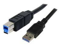 StarTech.com 3m Black SuperSpeed USB 3.0 Cable A to B M/M USB-kabel 3m Sort
