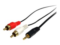 StarTech.com 3 ft Stereo Audio Cable - 3.5mm Male to 2x RCA Male - heaDPhone jack to RCA - Mini jack to RCA - 3.5mm to RCA (MU3MMRCA) Audiokabel 92cm Sort