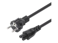 Manhattan Power CEE 7/7 Strøm IEC 60320 C5 Sort 1m Strømkabel