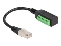DeLOCK CAT 5e Ikke afskærmet parsnoet (UTP) 21.5cm Netværkskabel Sort/grøn
