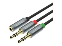 Unitek Y-C957ABK Lyd adapter 20cm Sort Grå