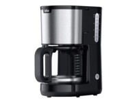 Braun PurShine KF 1500 BK Kaffemaskine Rustfrit stål/sort